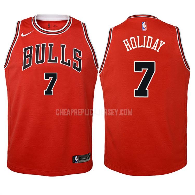 2017-18 youth chicago bulls justin holiday 7 red icon replica jersey