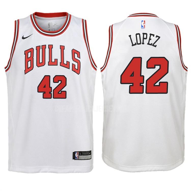 2017-18 youth chicago bulls robin lopez 42 white association replica jersey