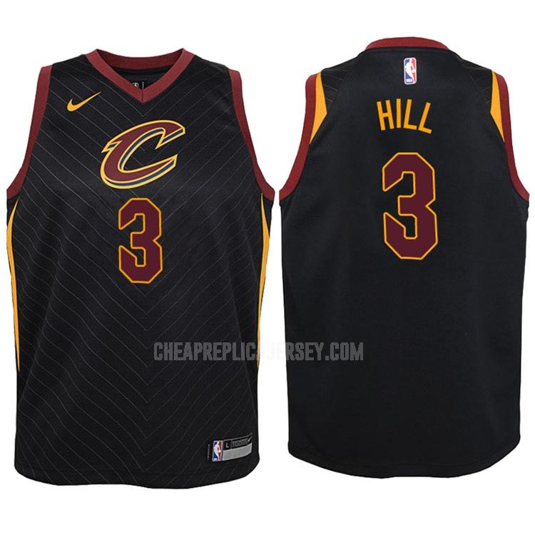 2017-18 youth cleveland cavaliers george hill 3 black statement replica jersey