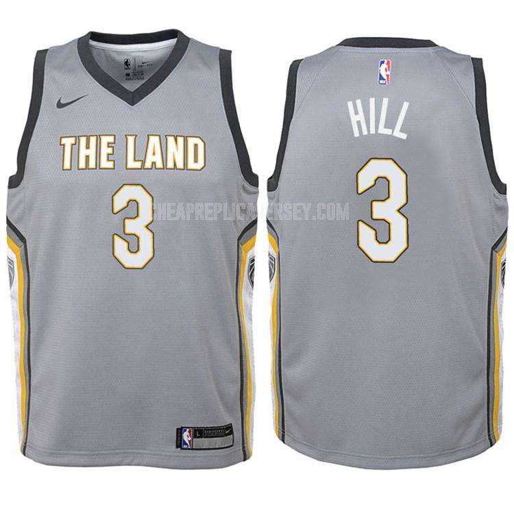 2017-18 youth cleveland cavaliers george hill 3 gray city edition replica jersey