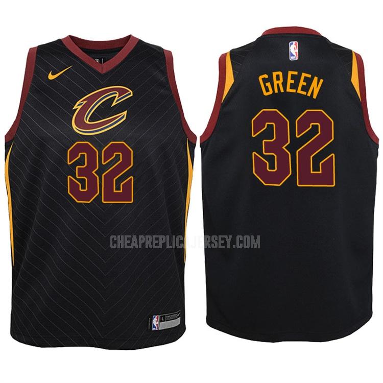 2017-18 youth cleveland cavaliers jeff green 32 black statement replica jersey