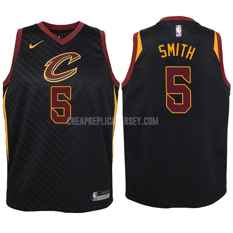 2017-18 youth cleveland cavaliers jr smith 5 black statement replica jersey
