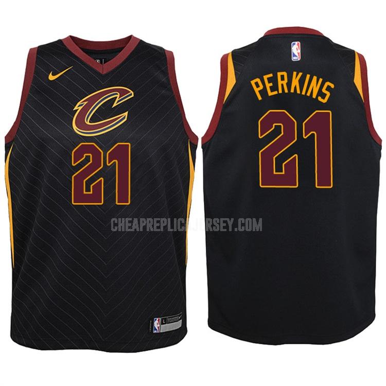 2017-18 youth cleveland cavaliers kendrick perkins 21 black statement replica jersey