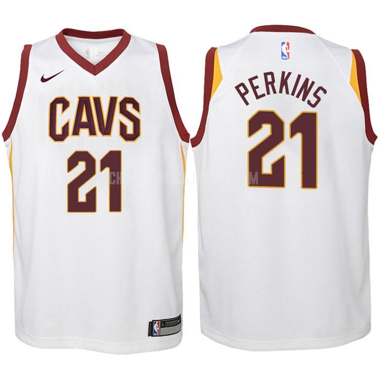 2017-18 youth cleveland cavaliers kendrick perkins 21 white association replica jersey