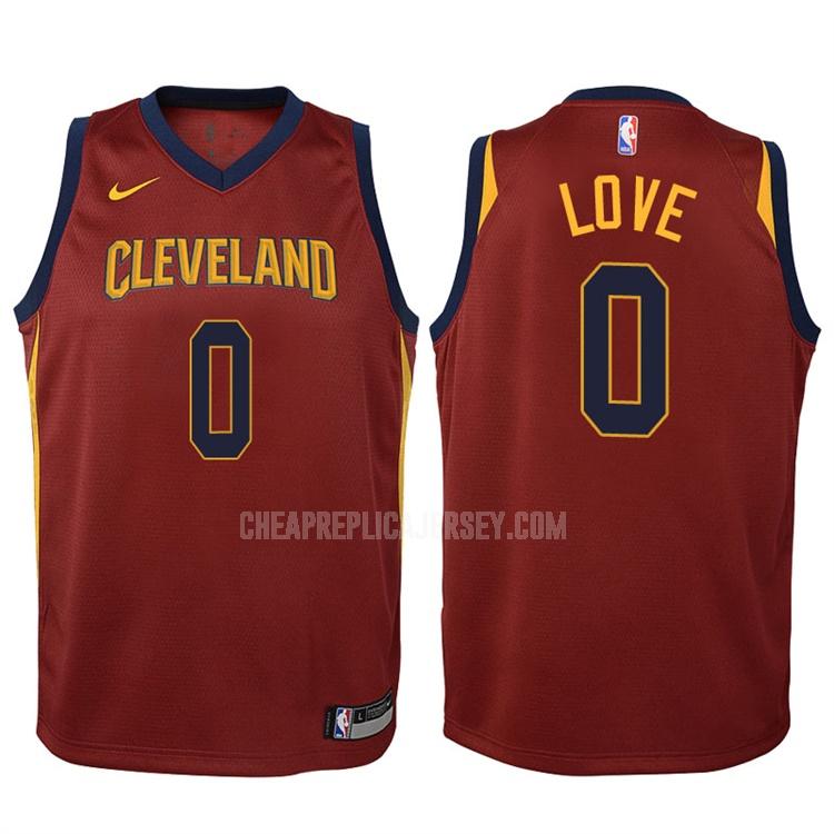 2017-18 youth cleveland cavaliers kevin love 0 red icon replica jersey