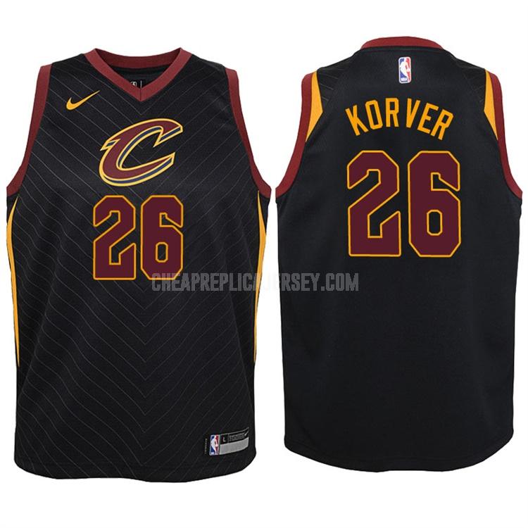 2017-18 youth cleveland cavaliers kyle korver 26 black statement replica jersey