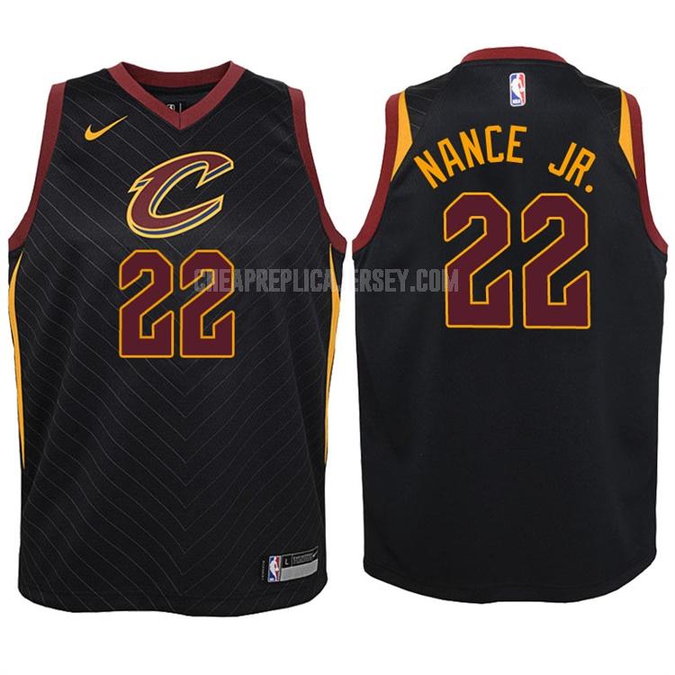 2017-18 youth cleveland cavaliers larry nance 22 black statement replica jersey