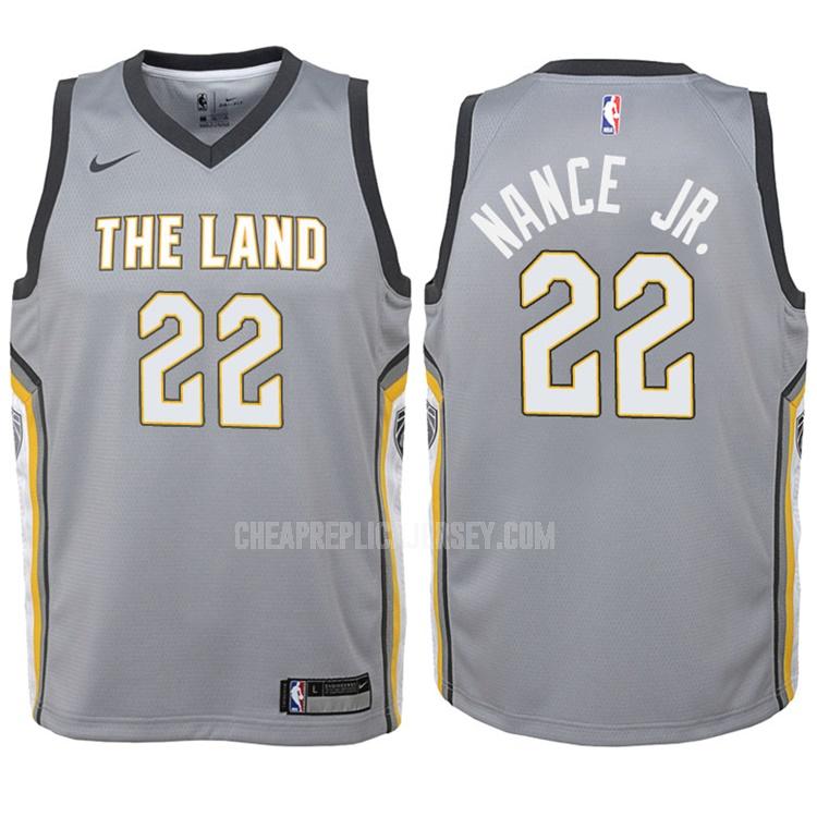 2017-18 youth cleveland cavaliers larry nance 22 gray city edition replica jersey