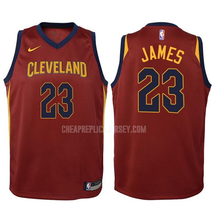 2017-18 youth cleveland cavaliers lebron james 23 red icon replica jersey