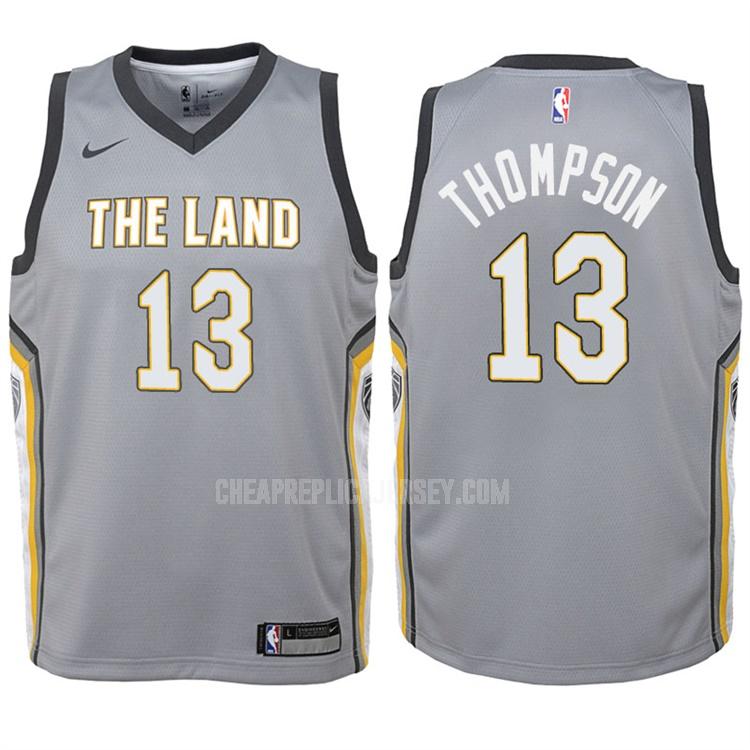 2017-18 youth cleveland cavaliers tristan thompson 13 gray city edition replica jersey