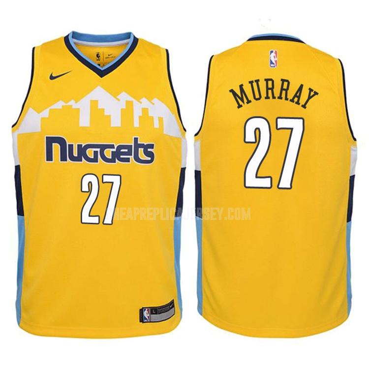 2017-18 youth denver nuggets jamal murray 27 yellow statement replica jersey