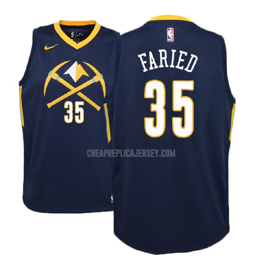 2017-18 youth denver nuggets kenneth faried 35 navy city edition replica jersey