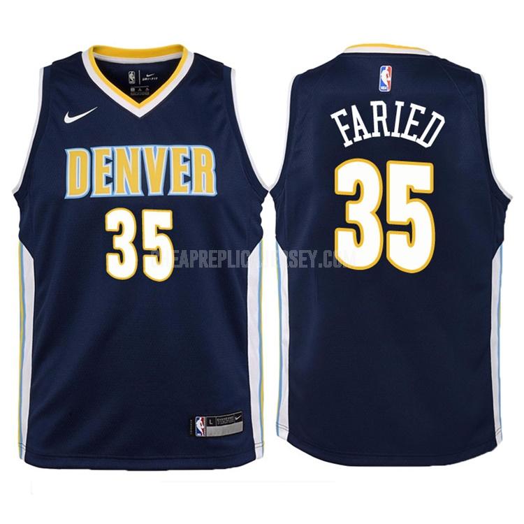 2017-18 youth denver nuggets kenneth faried 35 navy icon replica jersey