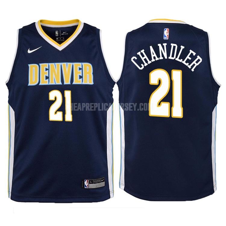 2017-18 youth denver nuggets wilson chandler 21 navy icon replica jersey