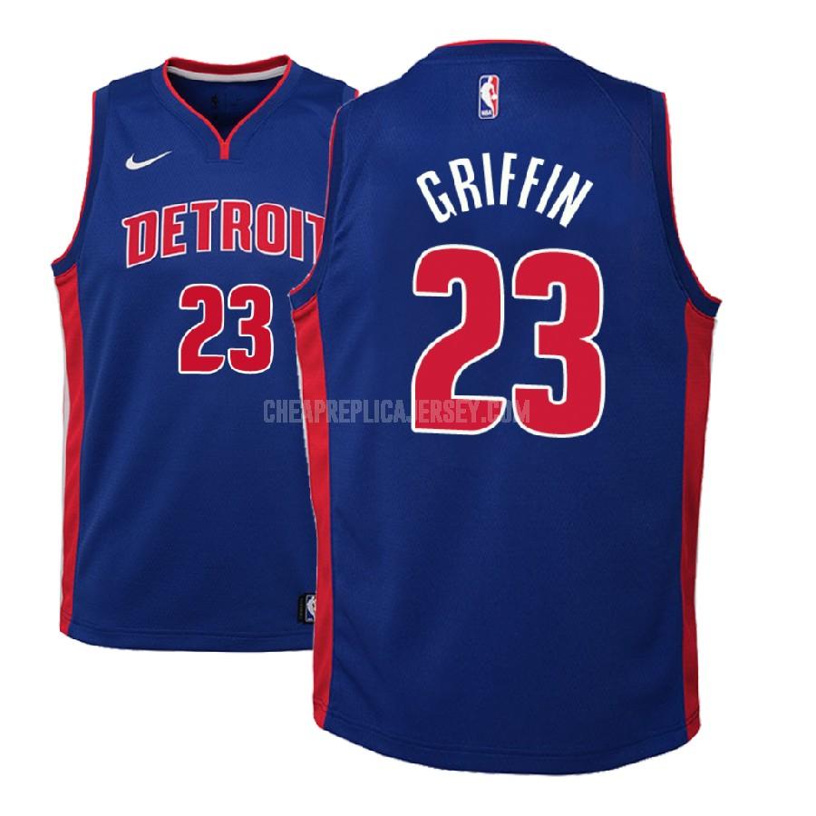 2017-18 youth detroit pistons blake griffin 23 blue icon replica jersey