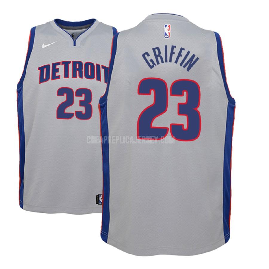 2017-18 youth detroit pistons blake griffin 23 gray statement replica jersey