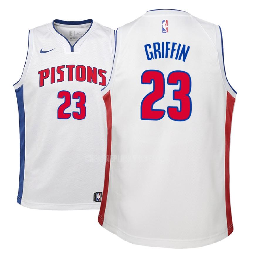 2017-18 youth detroit pistons blake griffin 23 white association replica jersey