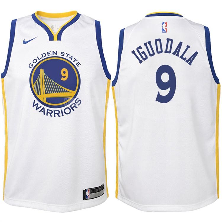 2017-18 youth golden state warriors andre iguodala 9 white association replica jersey