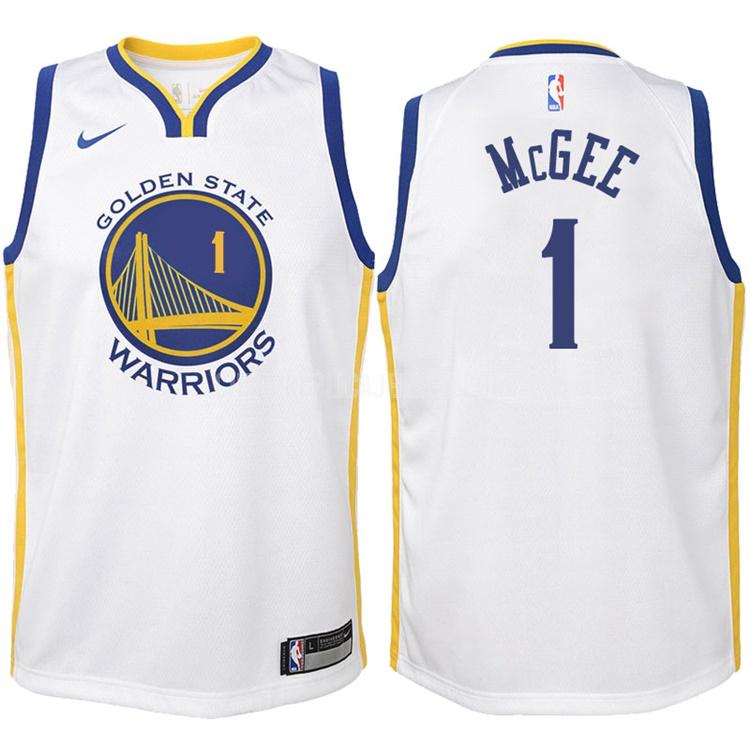 2017-18 youth golden state warriors javale mcgee 1 white association replica jersey