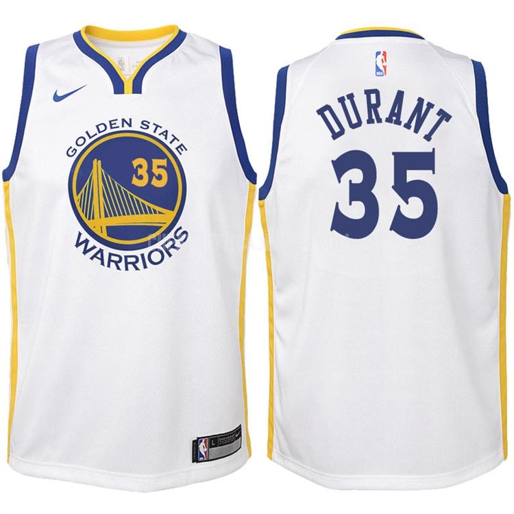 2017-18 youth golden state warriors kevin durant 35 white association replica jersey