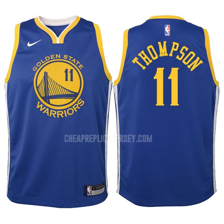 2017-18 youth golden state warriors klay thompson 11 blue icon replica jersey