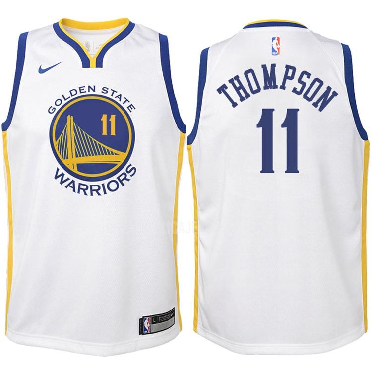 2017-18 youth golden state warriors klay thompson 11 white association replica jersey