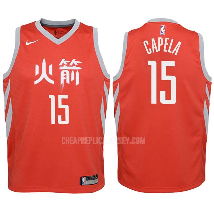 2017-18 youth houston rockets clint capela 15 red statement replica jersey