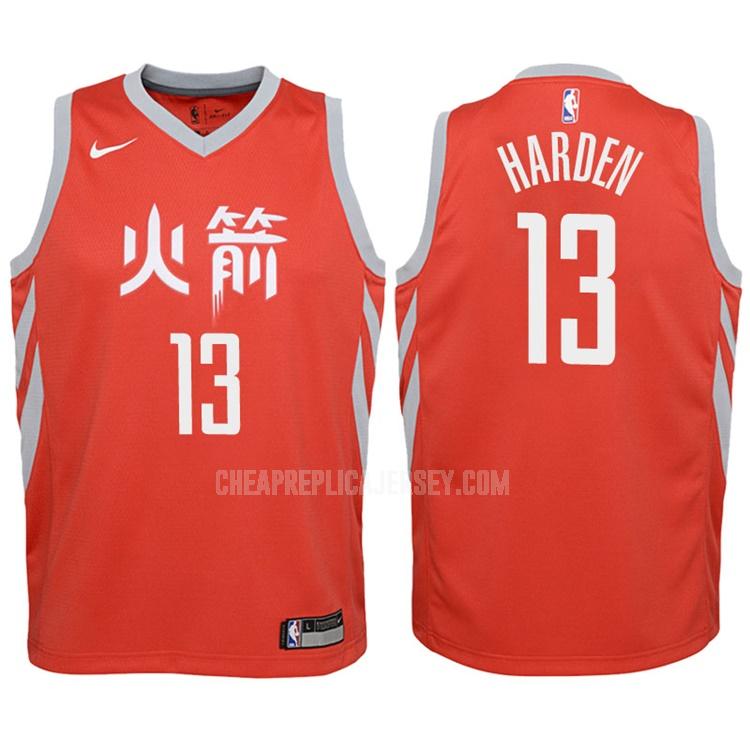 2017-18 youth houston rockets james harden 13 red statement replica jersey