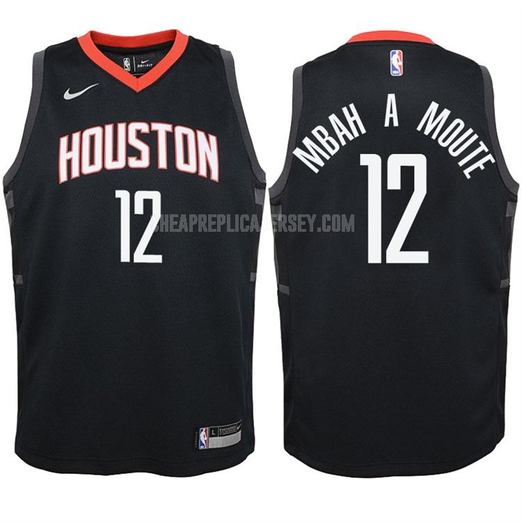 2017-18 youth houston rockets luc mbah a moute 12 black city edition replica jersey