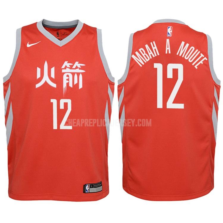 2017-18 youth houston rockets luc mbah a moute 12 red statement replica jersey