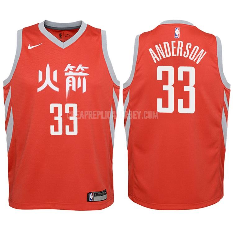 2017-18 youth houston rockets ryan anderson 33 red statement replica jersey