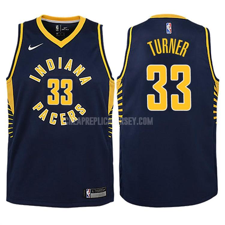 2017-18 youth indiana pacers myles turner 33 navy icon replica jersey