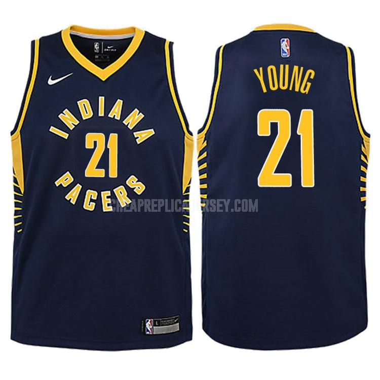 2017-18 youth indiana pacers thaddeus young 21 navy icon replica jersey