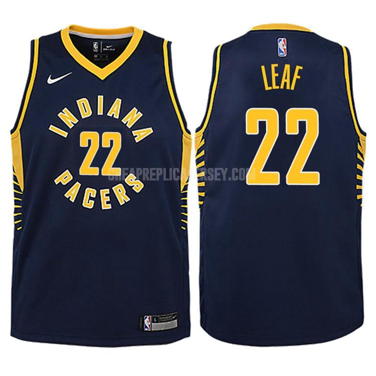 2017-18 youth indiana pacers tj leaf 22 navy icon replica jersey