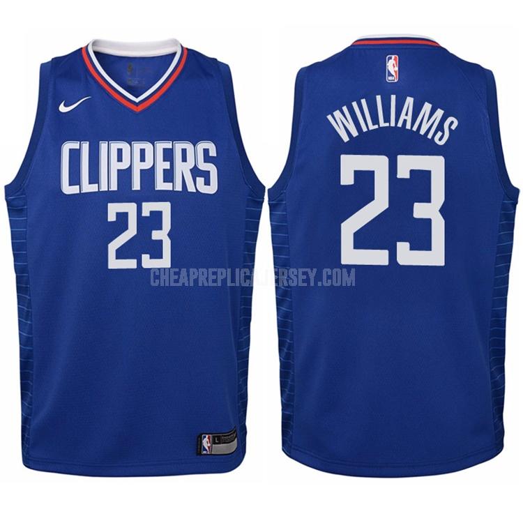 2017-18 youth los angeles clippers lou williams 23 blue icon replica jersey