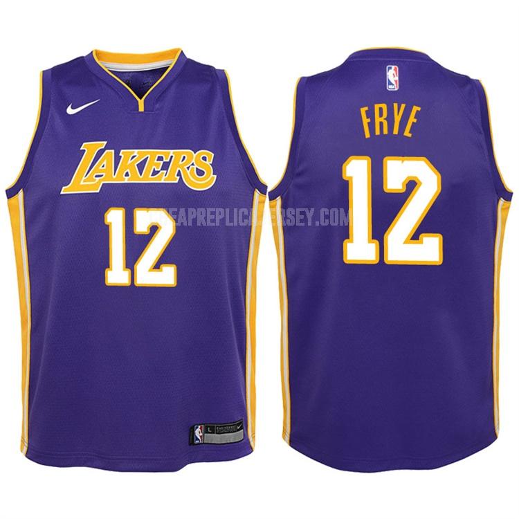 2017-18 youth los angeles lakers channing frye 12 purple statement replica jersey