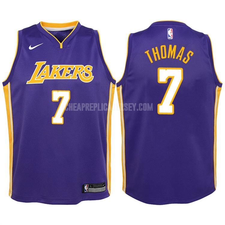 2017-18 youth los angeles lakers isaiah thomas 3 purple statement replica jersey
