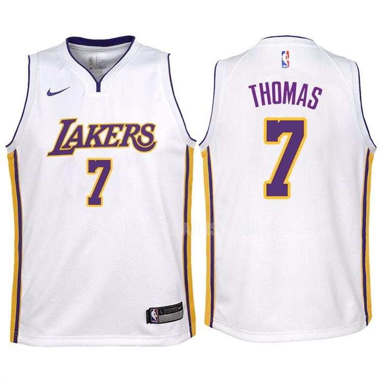 2017-18 youth los angeles lakers isaiah thomas 3 white association replica jersey