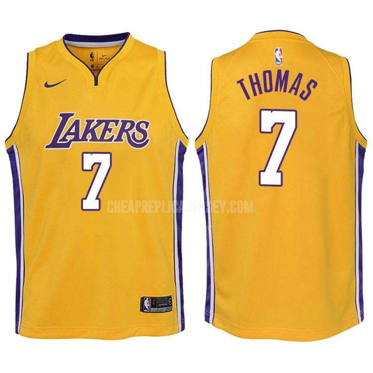 2017-18 youth los angeles lakers isaiah thomas 3 yellow icon replica jersey