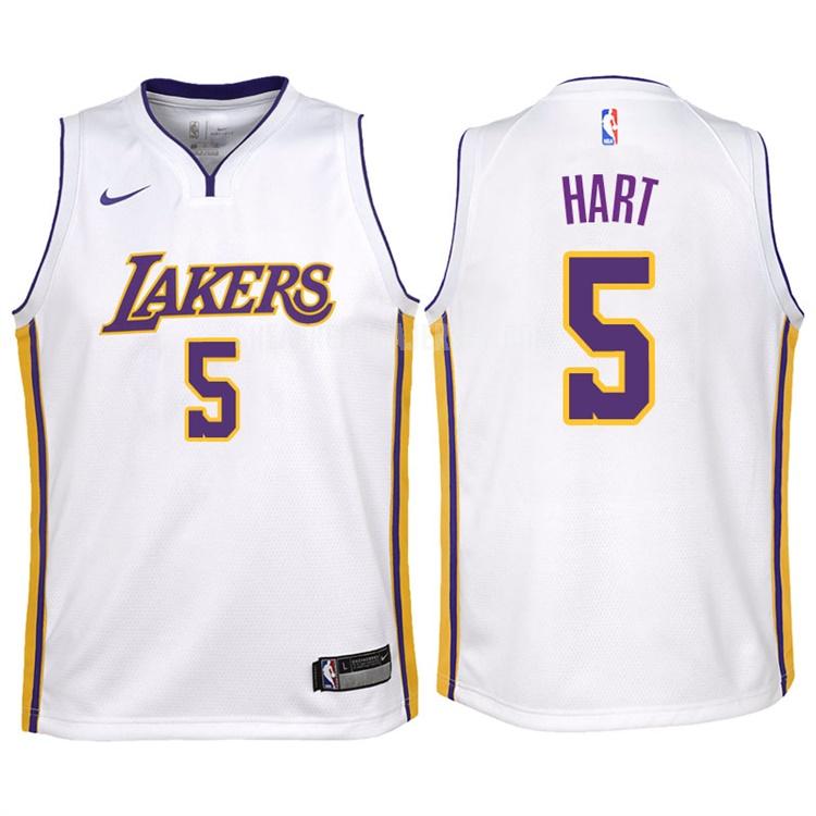 2017-18 youth los angeles lakers josh hart 5 white association replica jersey
