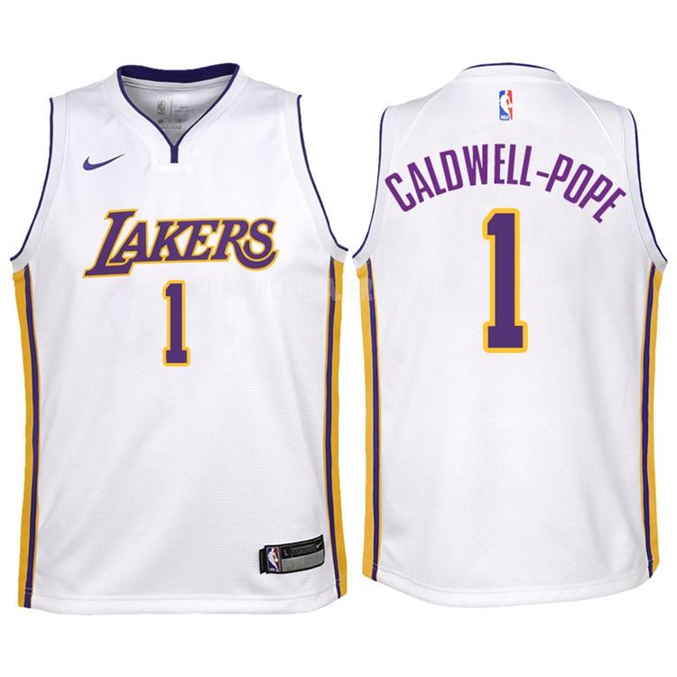 2017-18 youth los angeles lakers kentavious caldwell-pope 1 white association replica jersey