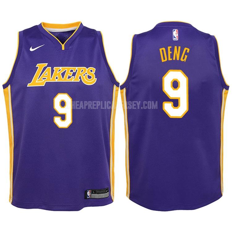 2017-18 youth los angeles lakers luol deng 9 purple statement replica jersey