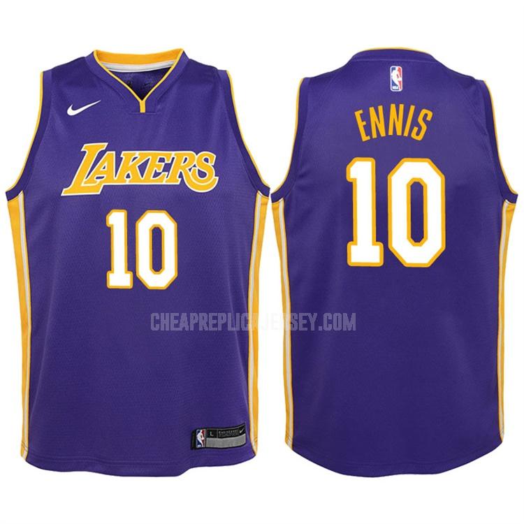 2017-18 youth los angeles lakers tyler ennis 10 purple statement replica jersey