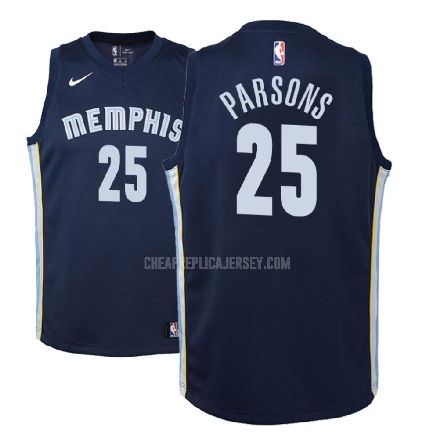 2017-18 youth memphis grizzlies chandler parsons 25 navy icon replica jersey