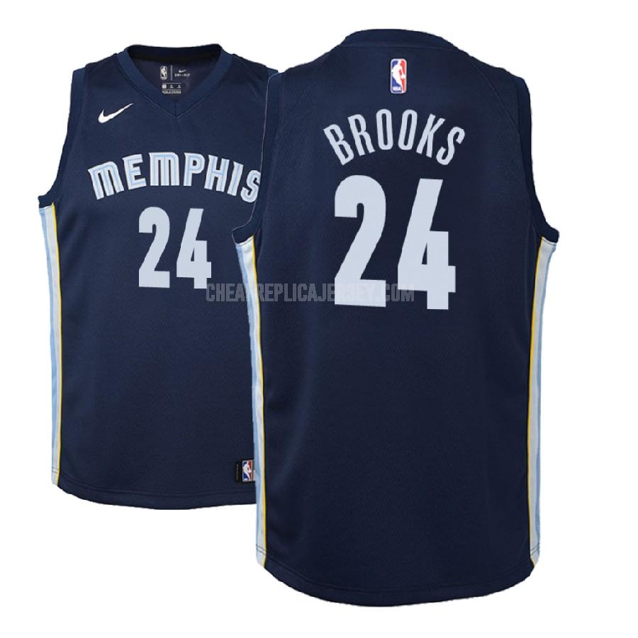 2017-18 youth memphis grizzlies dillon brooks 24 navy icon replica jersey