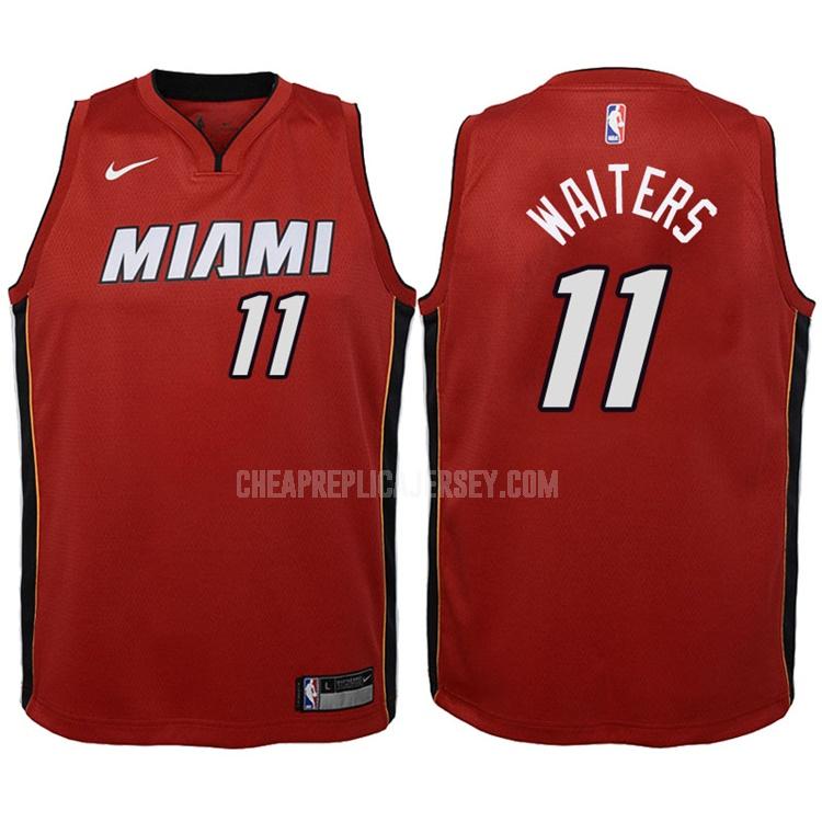2017-18 youth miami heat dion waiters 11 red statement replica jersey