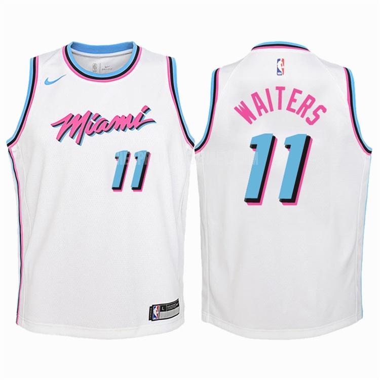 2017-18 youth miami heat dion waiters 11 white city edition replica jersey