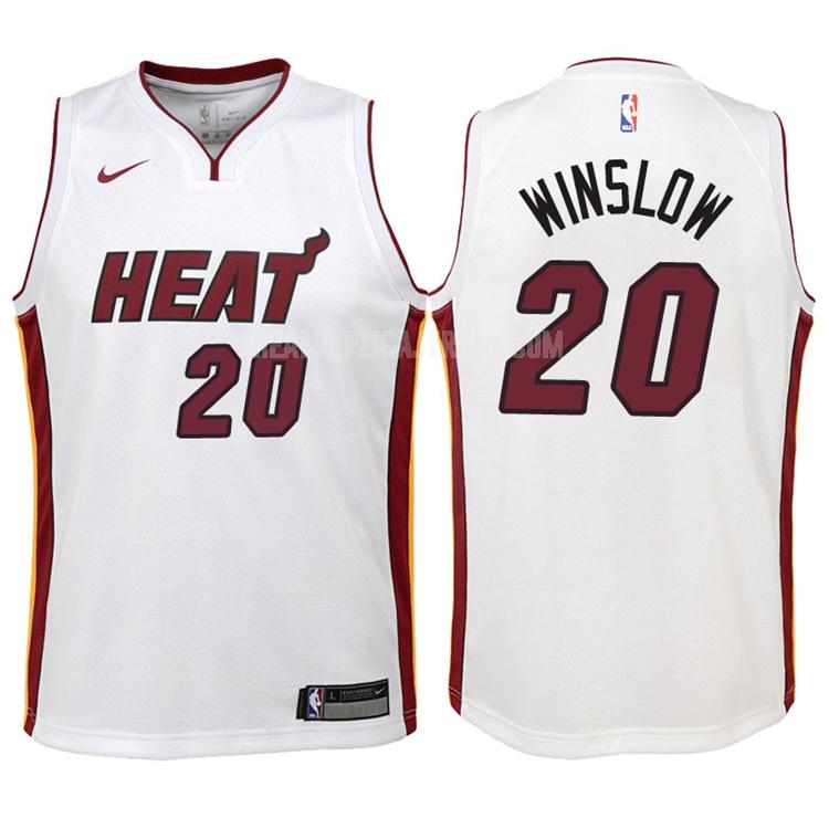 2017-18 youth miami heat justise winslow 20 white association replica jersey