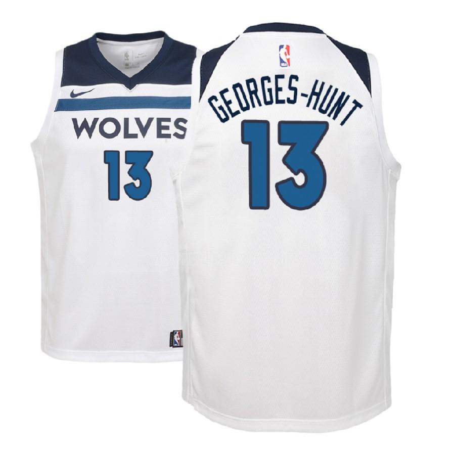 2017-18 youth minnesota timberwolves marcus georges hunt 13 white association replica jersey
