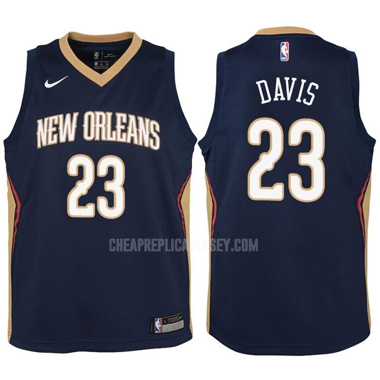 2017-18 youth new orleans pelicans anthony davis 23 navy icon replica jersey